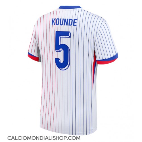 Maglie da calcio Francia Jules Kounde #5 Seconda Maglia Europei 2024 Manica Corta